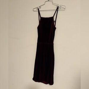 Missguided Velvet Backless Dress in Deep Burgundy